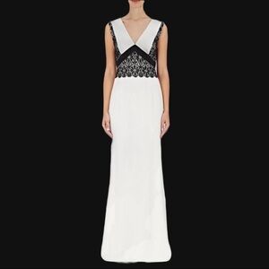 New J. Mendel lace crepe mermaid  train gown